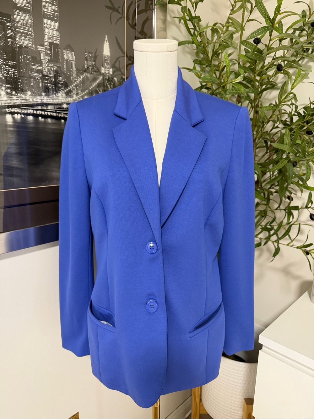 Cleo Petites Cobalt Blue Longline Blazer Size 10